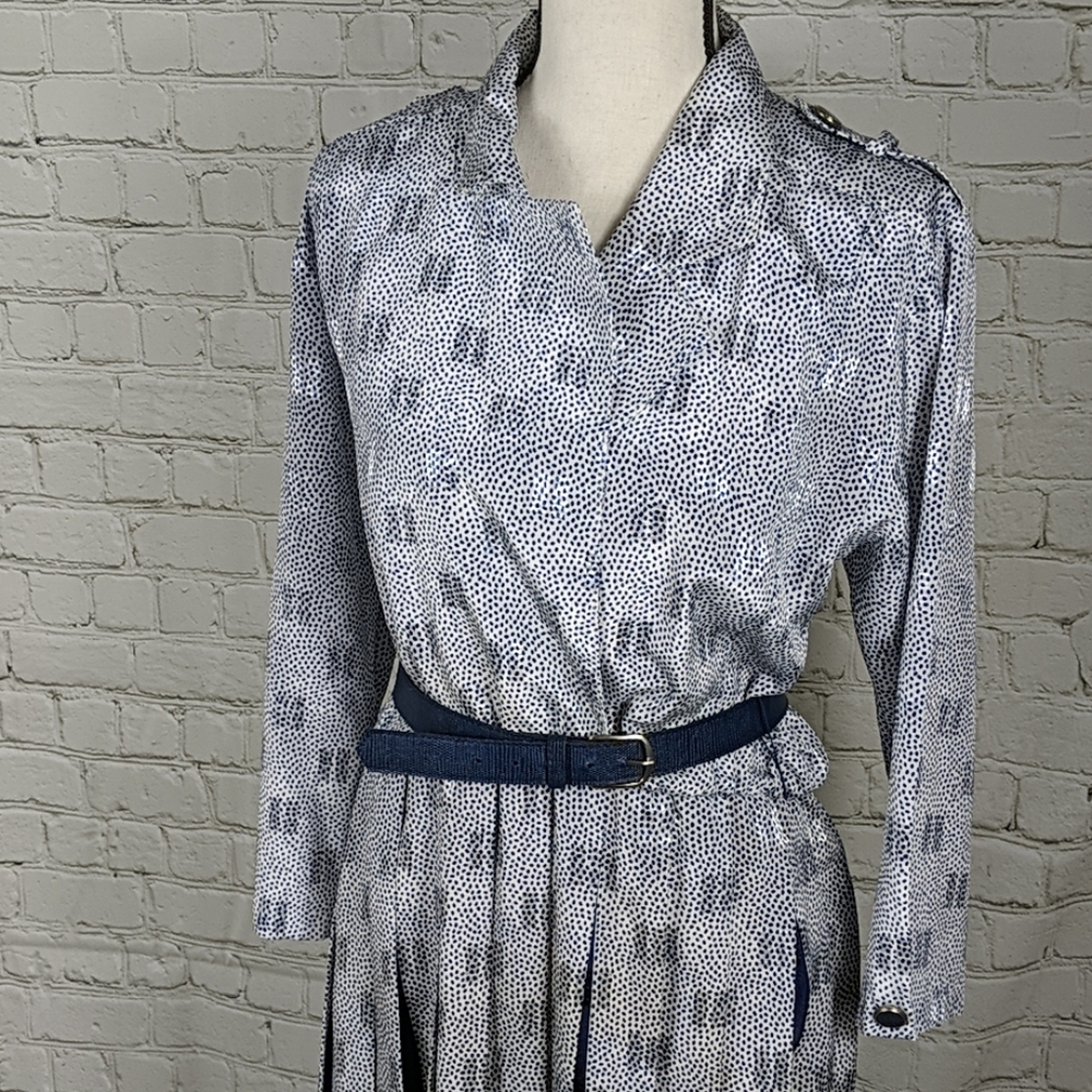 Vintage John Roberts pleated maxi dress